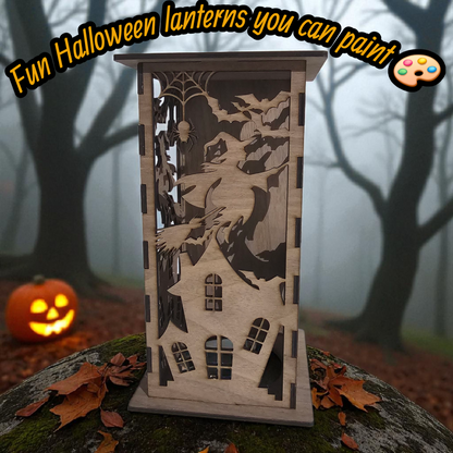 Custom Wooden Halloween Lanterns