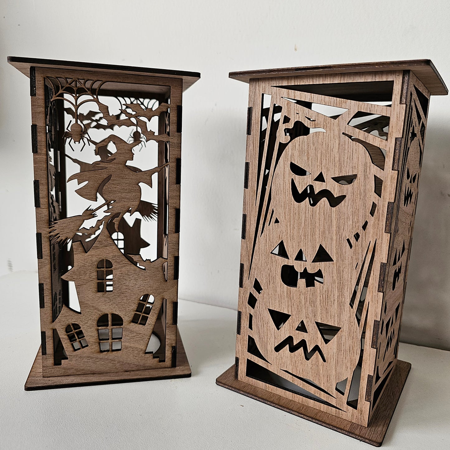 Custom Wooden Halloween Lanterns