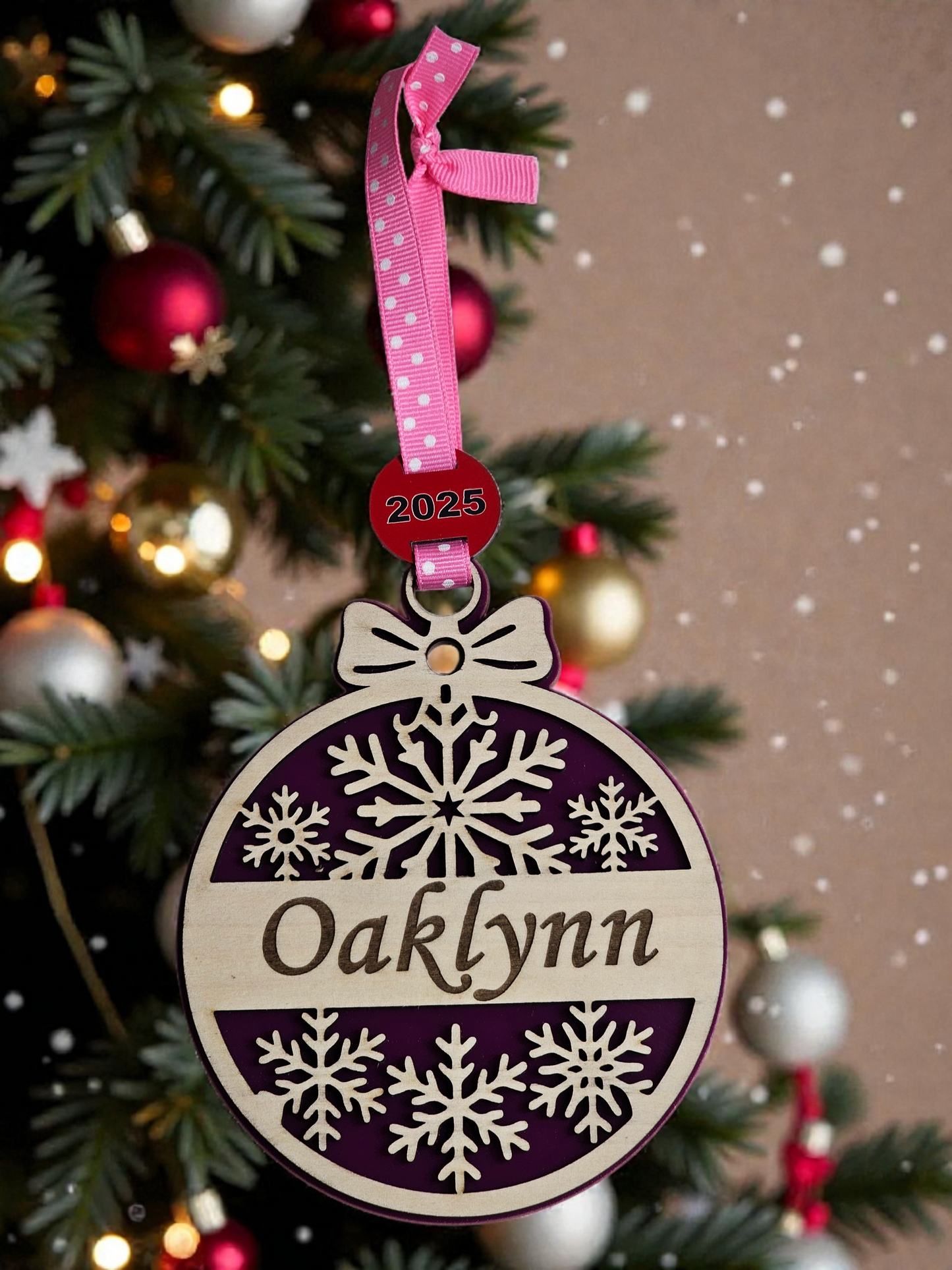 Custom Wooden and Acrylic  Christmas Ornaments